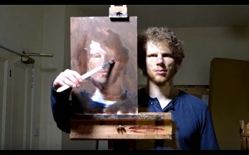 這名超狂畫家「對著鏡子畫自畫像」這比對著照片畫像的難度高多了