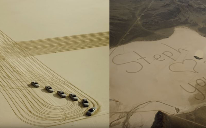 小女孩給太空人爸爸的訊息  11輛車沙漠奔馳畫出「5980萬平方公尺思念」破紀錄感動全球